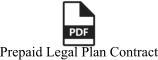 Prepaid Legal Plan Contract