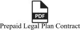Prepaid Legal Plan Contract